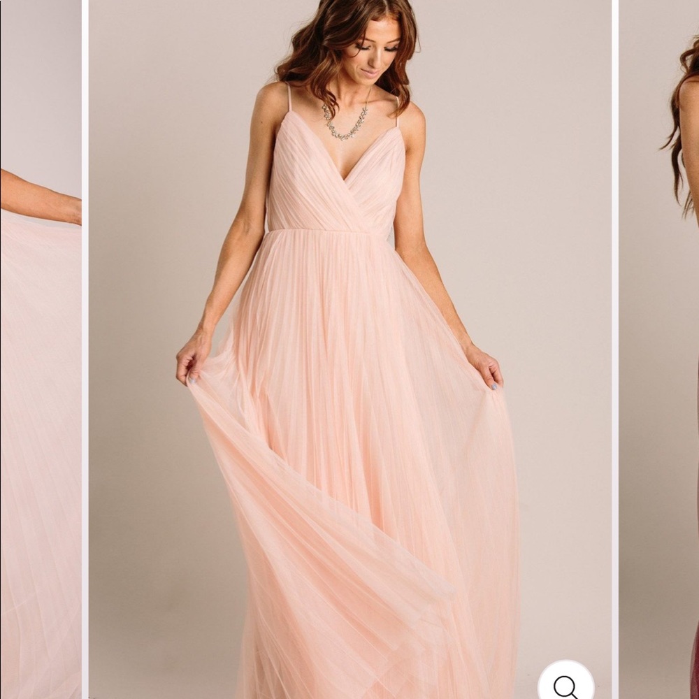 Morning Lavender Scarlett Tulle pleated Maxi Dress